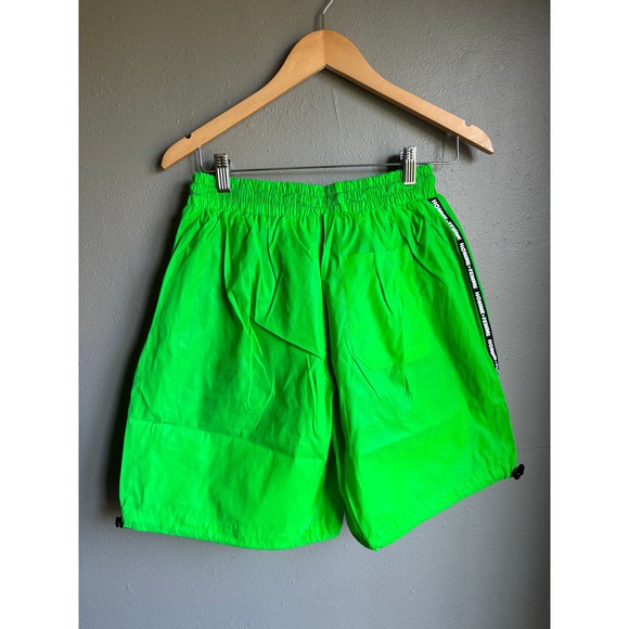 Homme + Femme Mens Future Reflective Green Shorts Size Small - Picture 2 of 4
